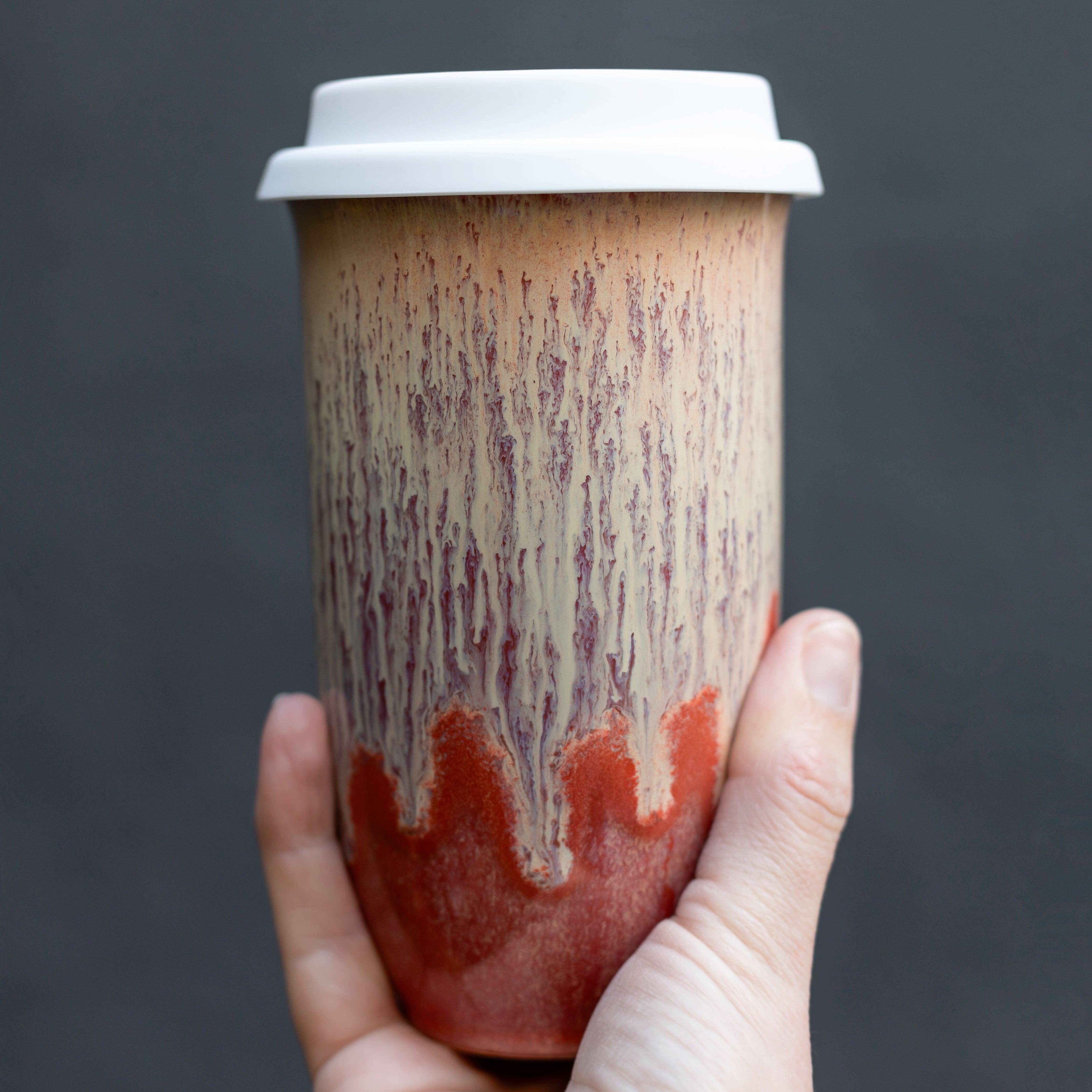 Nova Ceramics Travel Mugs - Jupiter Ceramic Travel Cup – 16oz with Lid & Sleeve