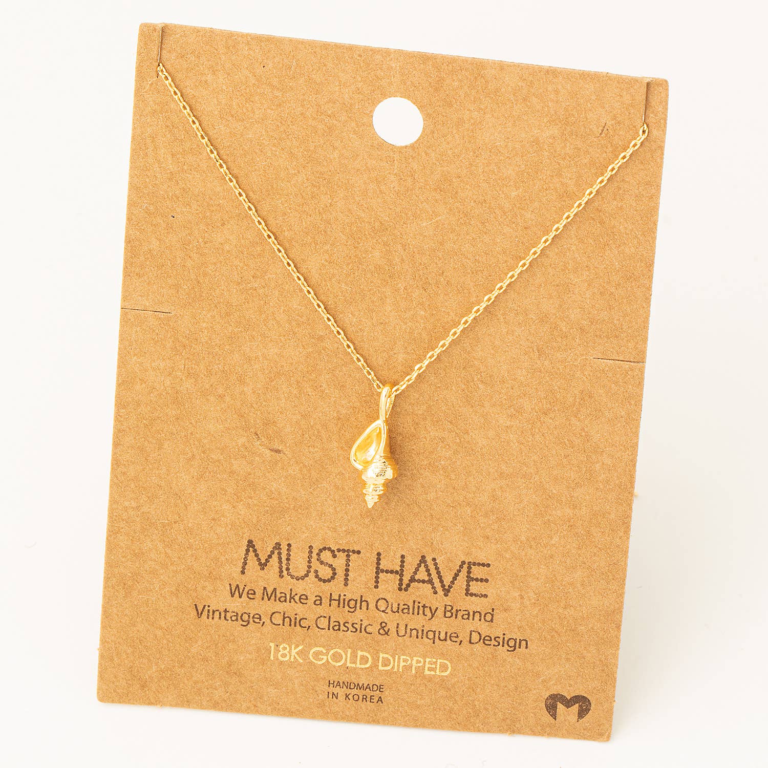 Fame Accessories - Dainty Conch Necklace