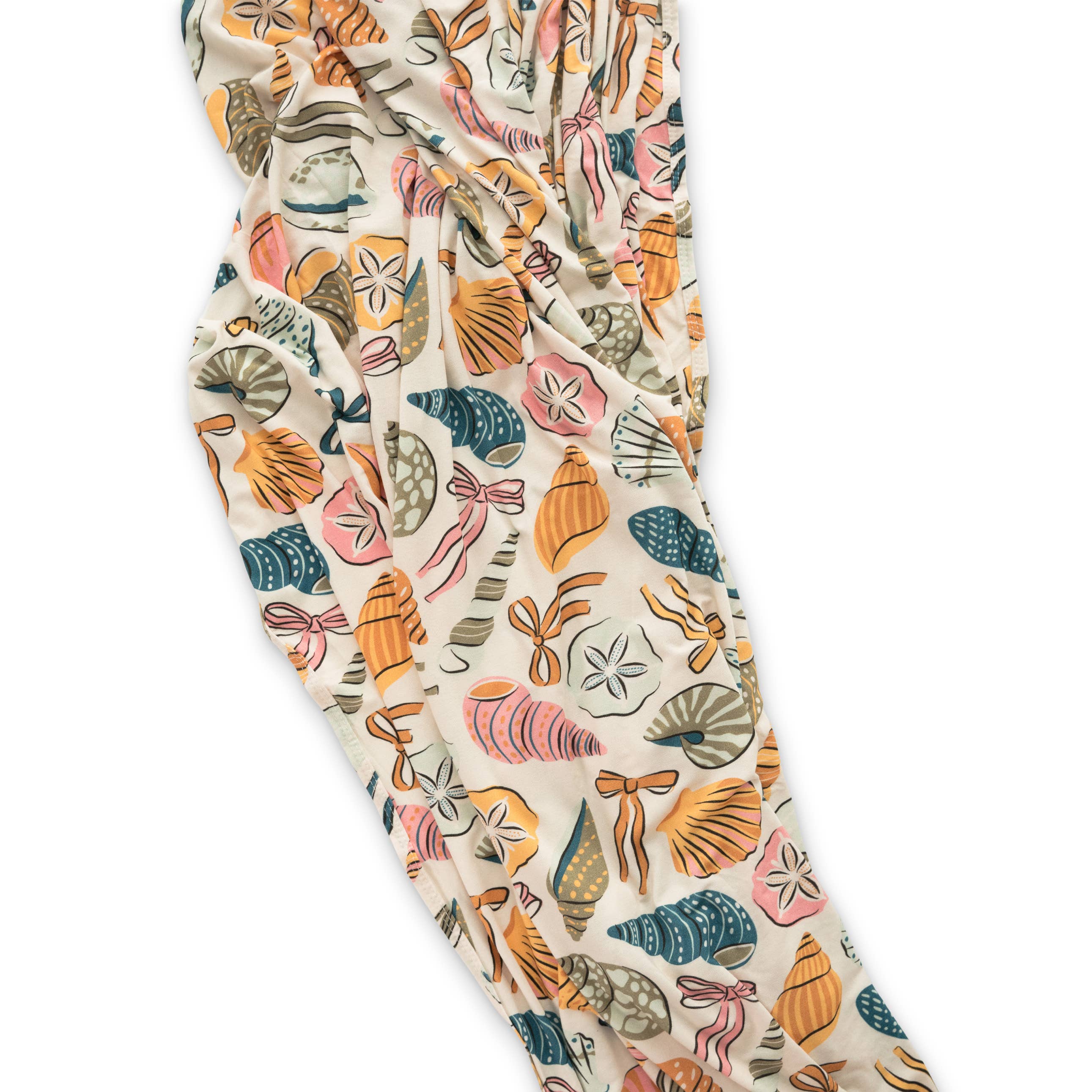 Ellie Sue - Coastal Bows Stretch Swaddle Blanket
