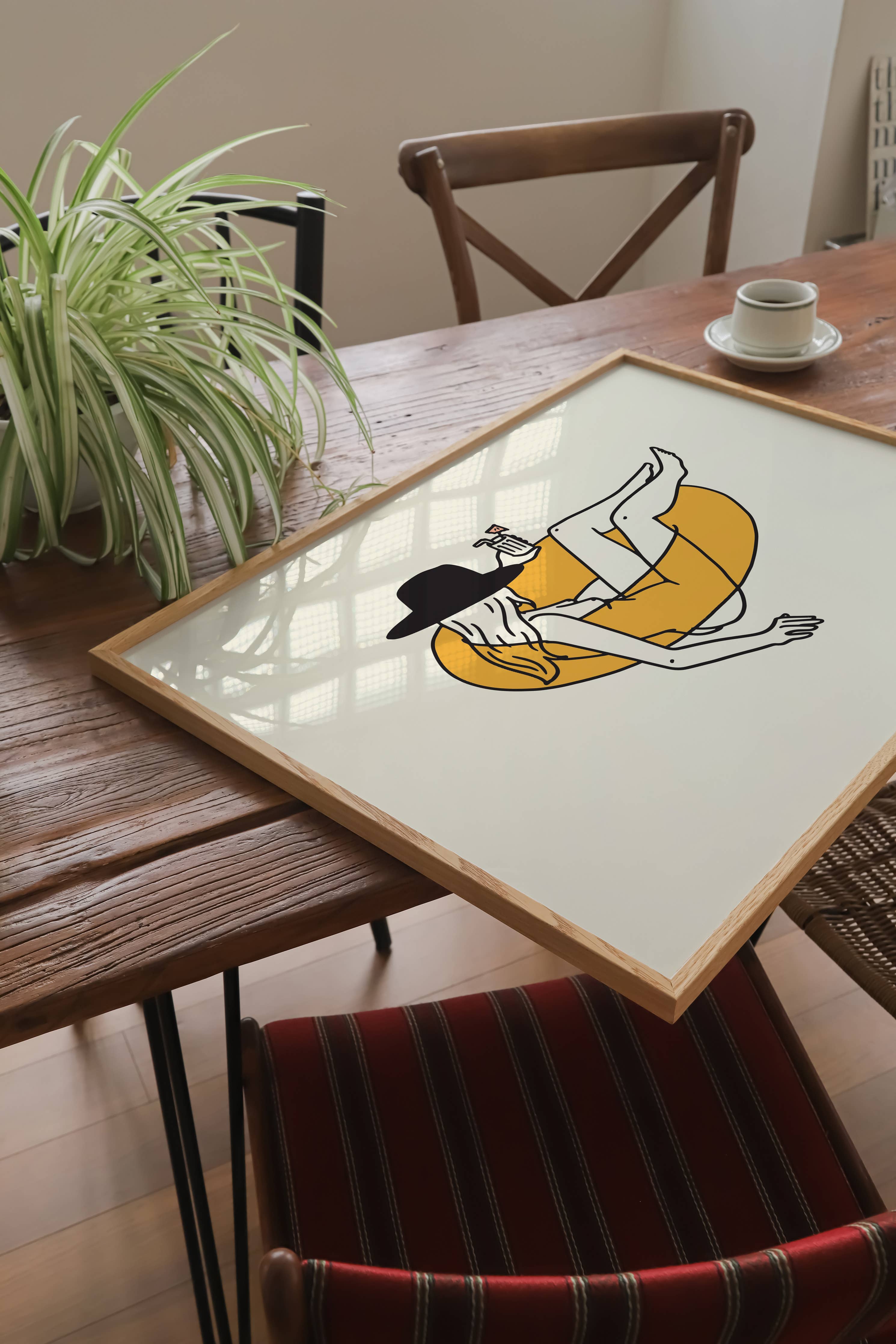 Tumbleweed Design Studio - Float Cowgirl Western Art Print Retro Vintage Home Decor