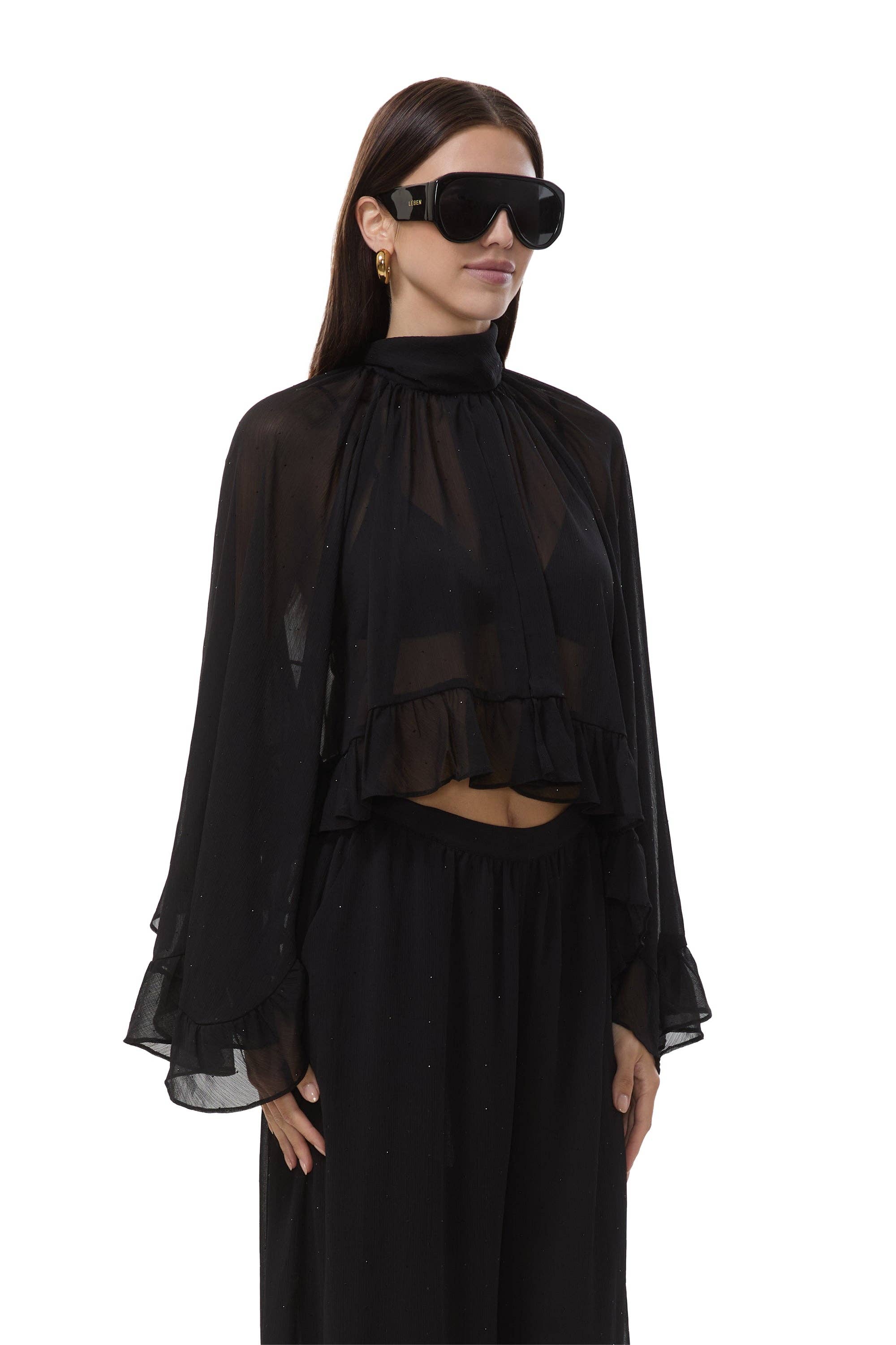 AFRM - Hadlie Rhinestone Top - Noir