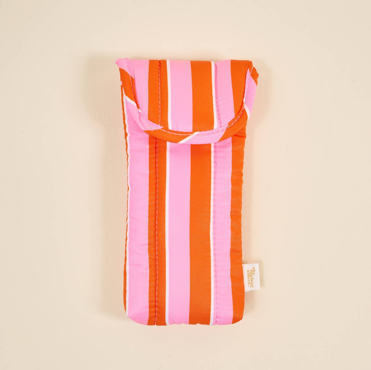 The Darling Effect - Puffy Sunglasses Case–Sicily Stripes Pink