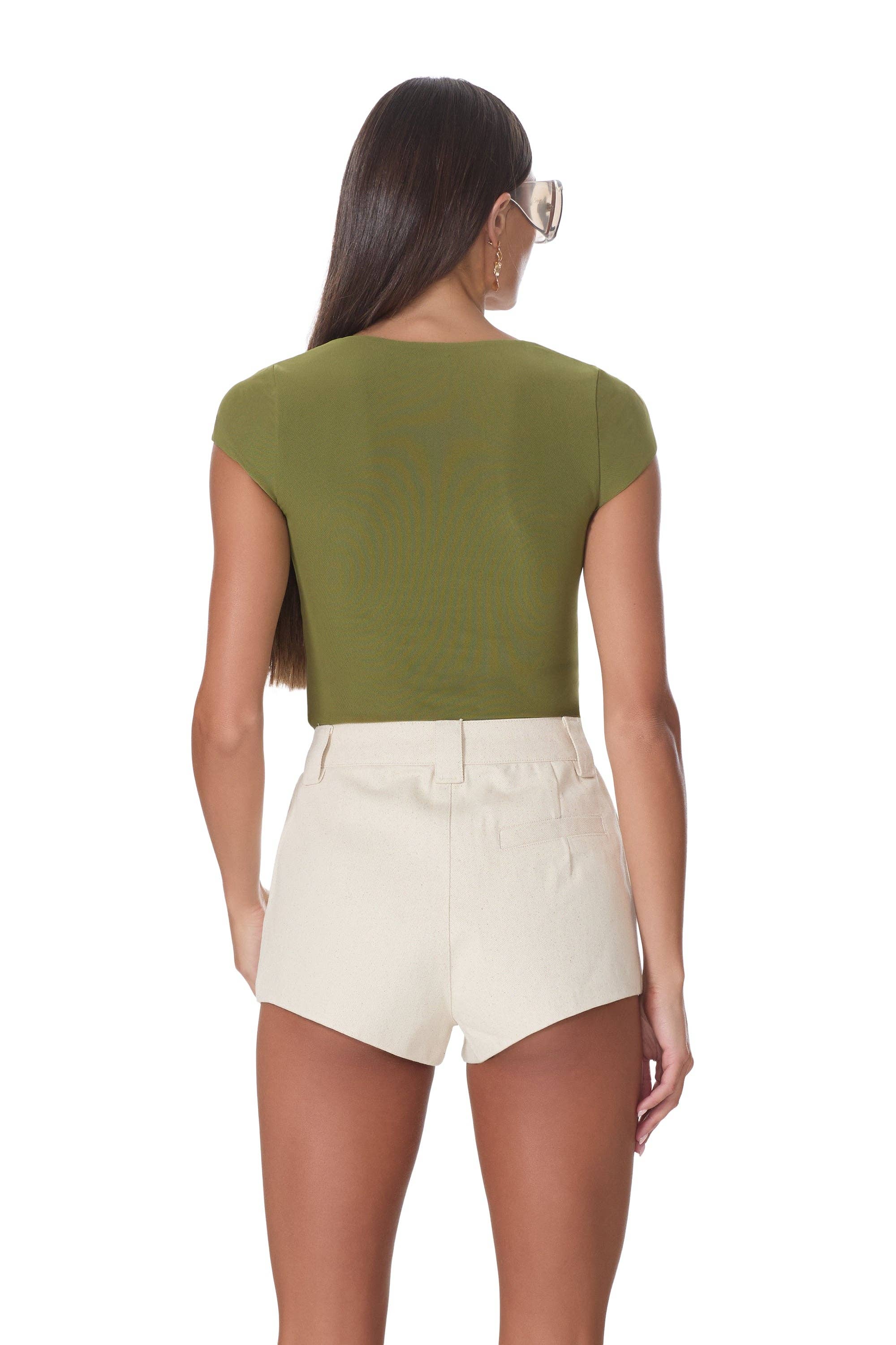 AFRM - Winona Top - Summer Olive