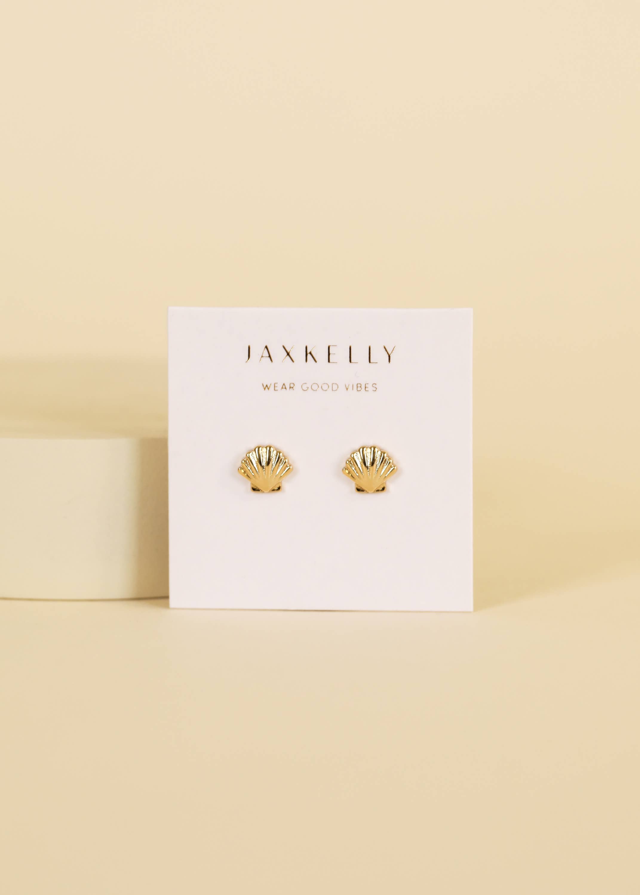 JaxKelly - Seashell - Gold Earrings