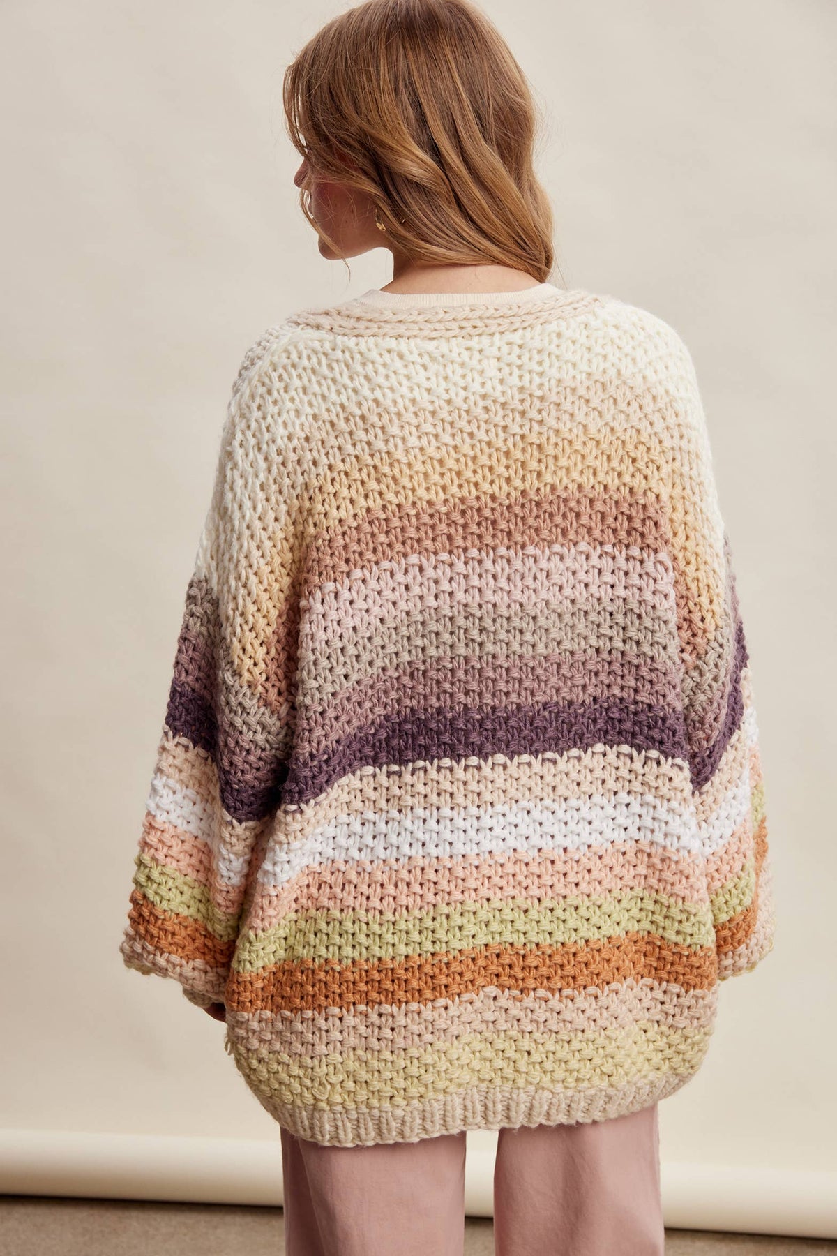 Listicle - Rainbow Hand-Crochet Open Cardigan LSW0620