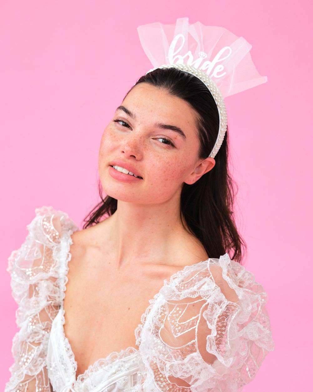 xo, Fetti - Bridal Pearl Headband Accessory, Bridal Shower Gift, Bach
