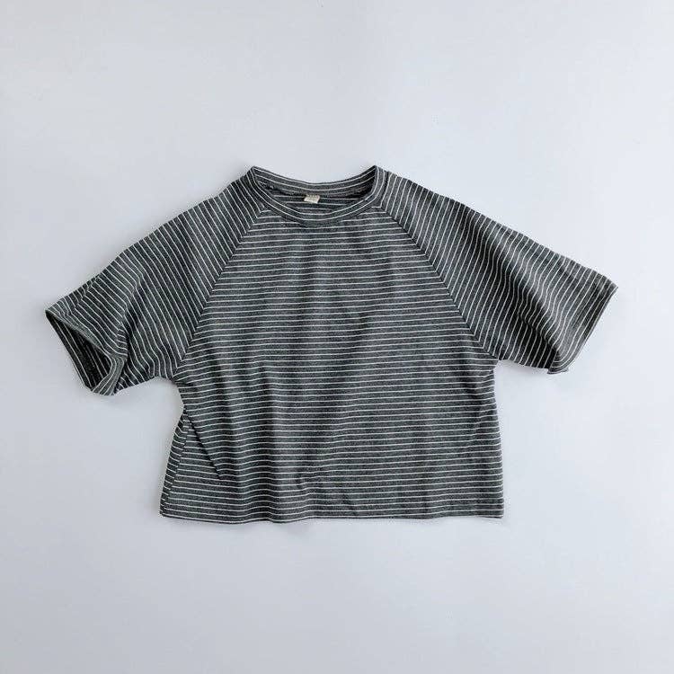 shoplittleswan - Striped Cotton T-Shirt for Kids Short Sleeve Unisex