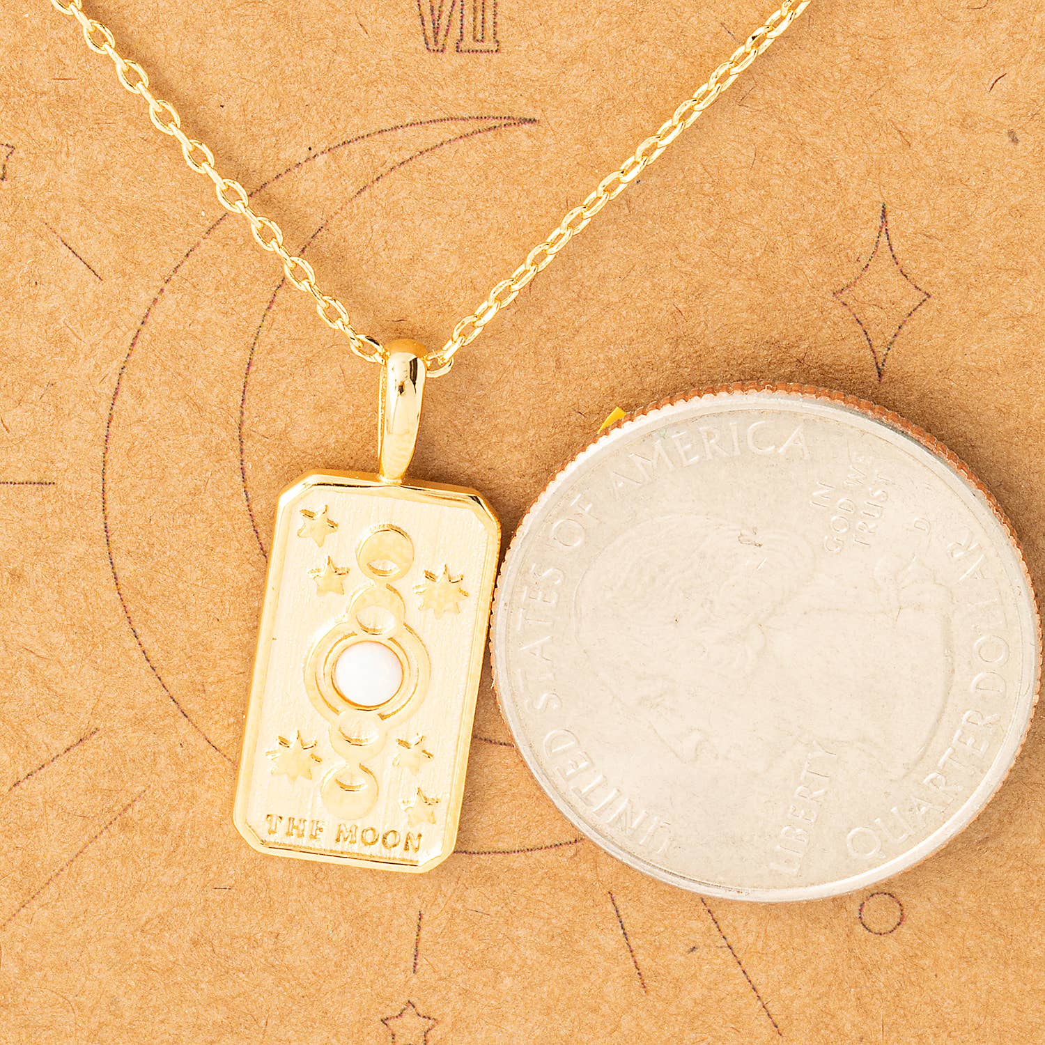 The Moon Tarot Card Pendant Necklace