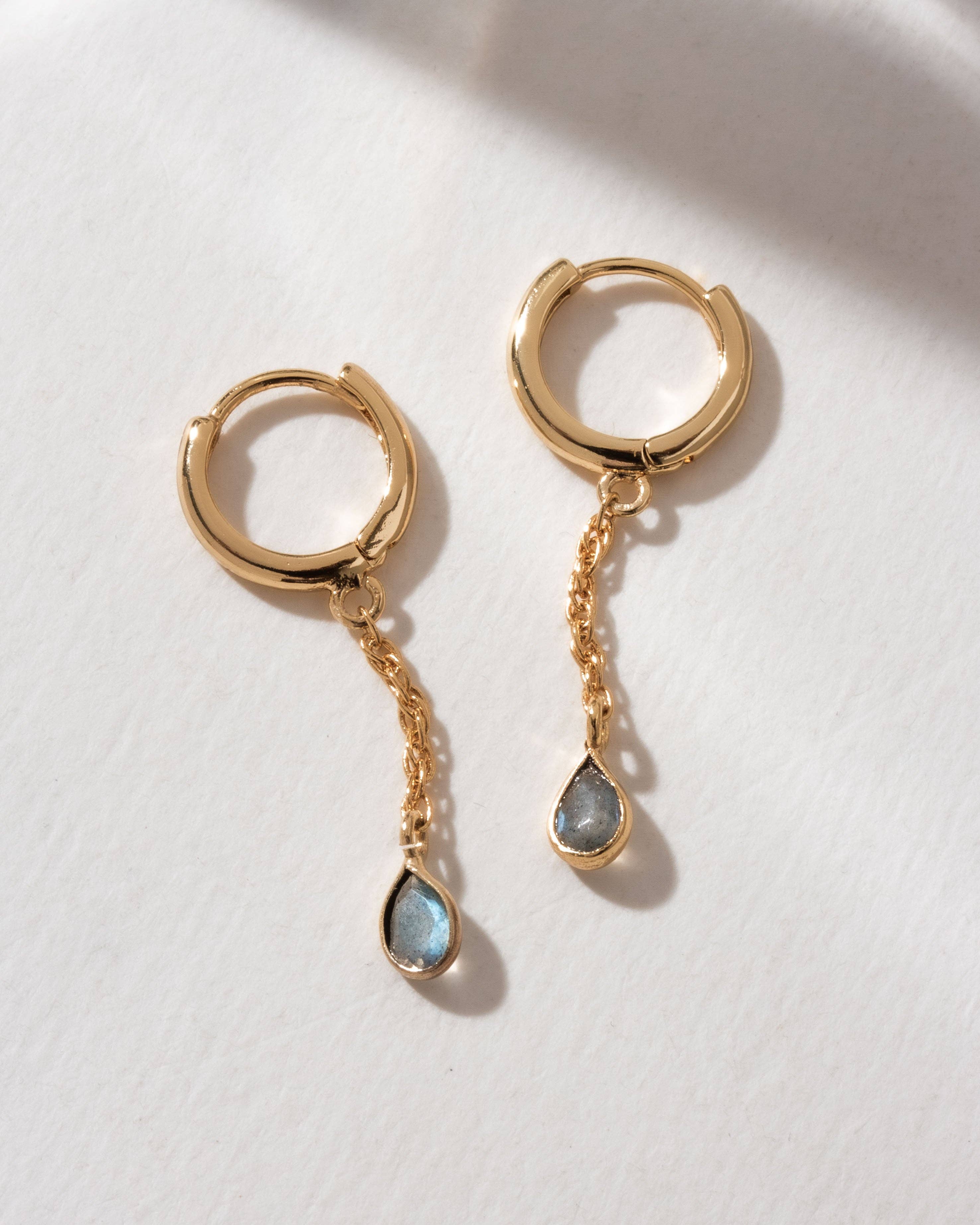 Luna Norte - Misty Huggie Hoop Earring - Labradorite