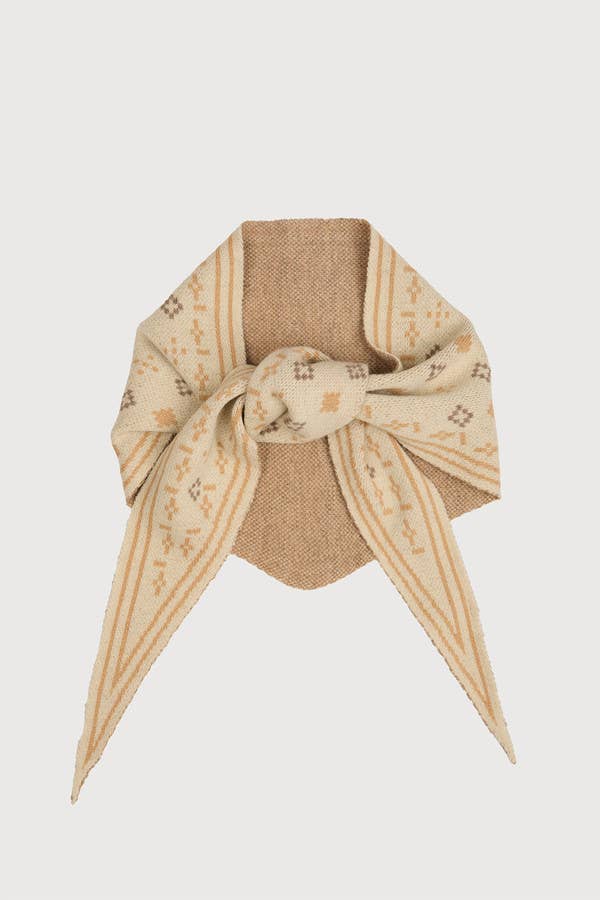 SAACHI - Foulard Knit Triangle Scarf