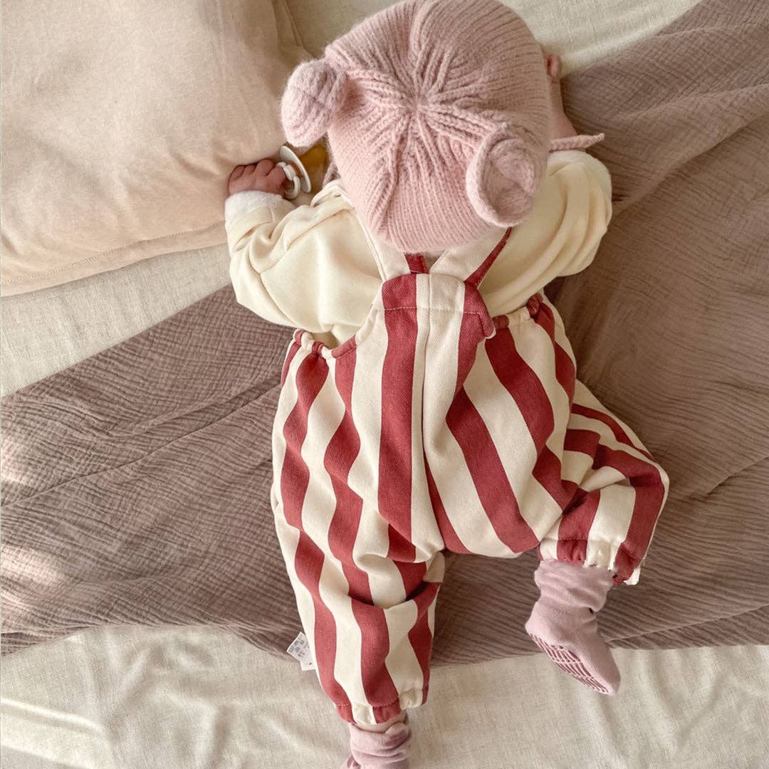 shoplittleswan - Baby Bear Adjustable Striped Overalls