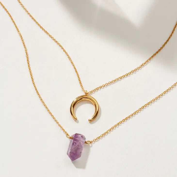Luna Norte - Gemstone Point Necklace Set-