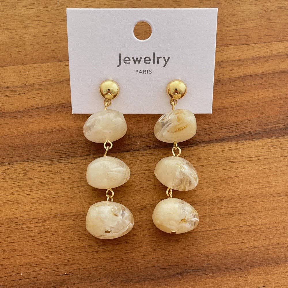 Dipped Shop - Trendy Irregular Oval Resin Geometric Dangle Earrings MK2ZCAS6W6JER205