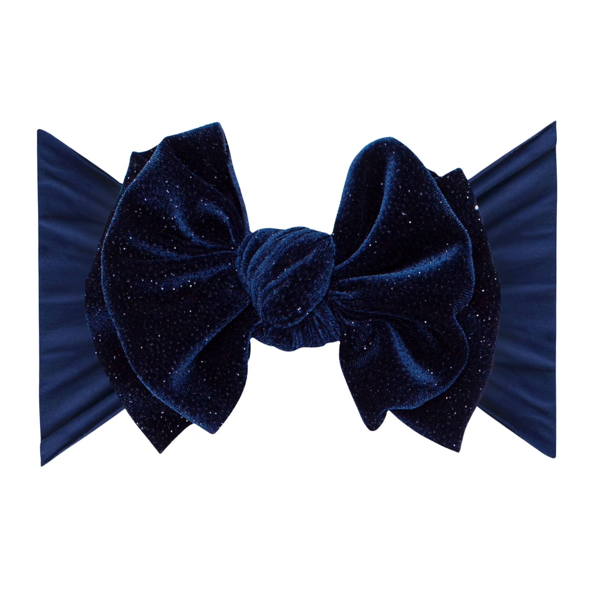 Baby Bling Bows - Baby Bling® Velvet FAB® soft nylon headband with velvet bow
