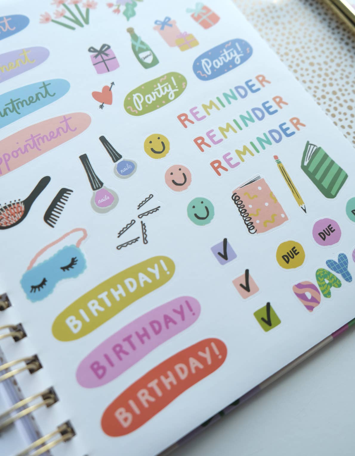 Idlewild Co. - 2026 Hardcover Planner, Magenta Squiggle