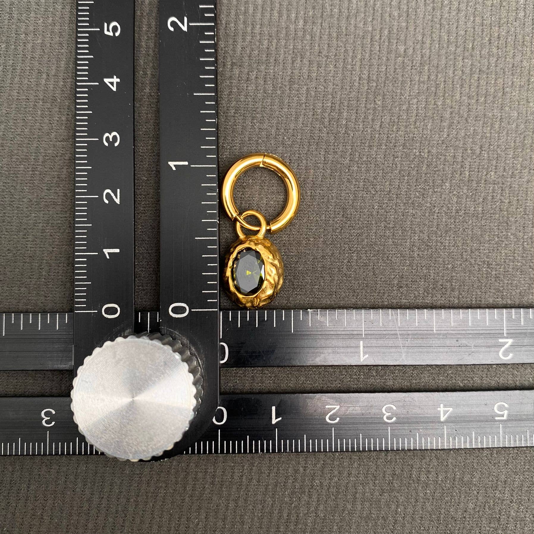 Mio Queena - Zircon Inlaid 18K Gold Plated S.Steel Huggie Earrings - FGS