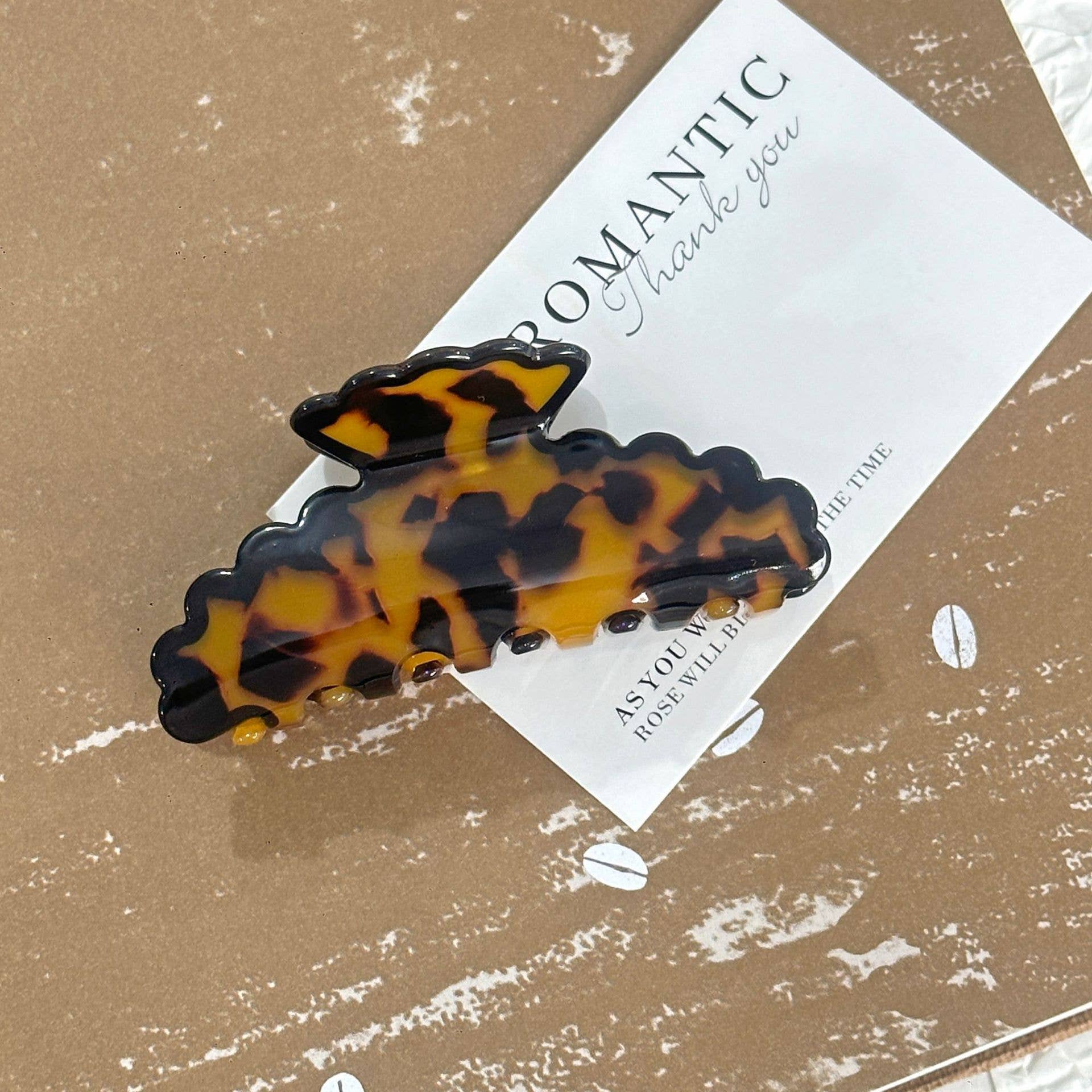 SoapElenGlen - Artistic Wave Edged Spotted Tie Dye Hair Claws