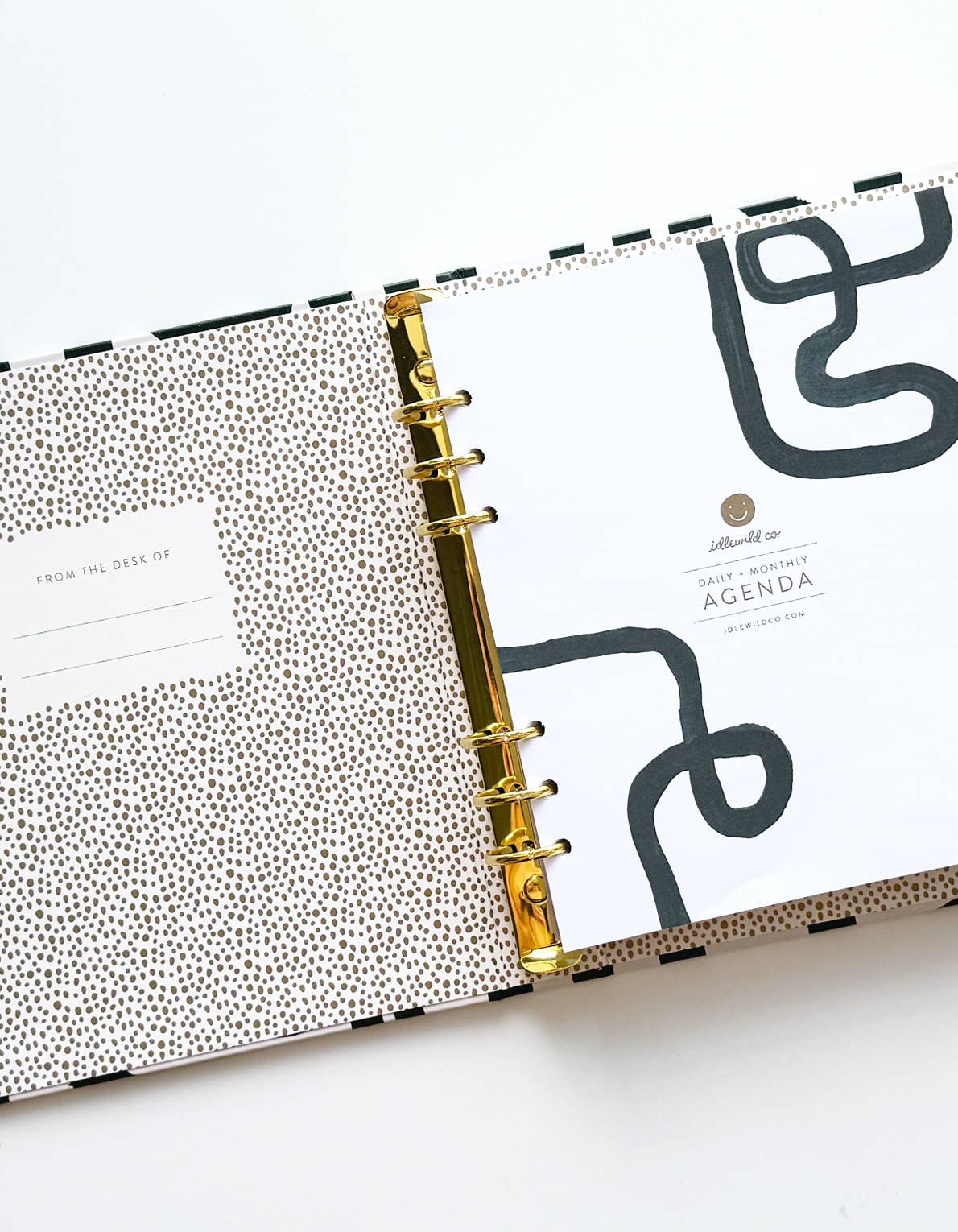 Idlewild Co. - Black & White Squiggle Perpetual Planner, Non Dated