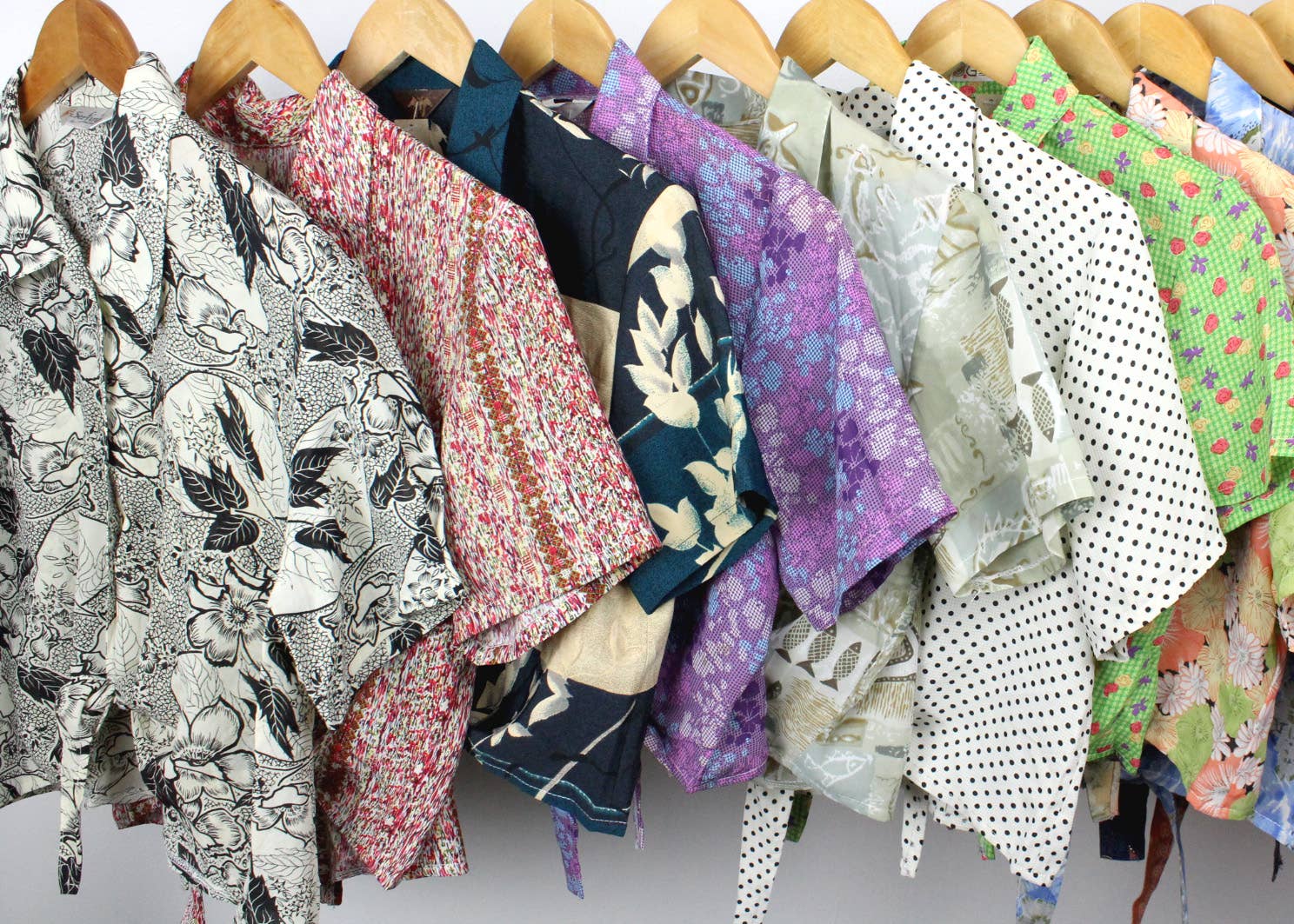 Reworked Vintage Short-Sleeve Button Up Blouse - Tied Front