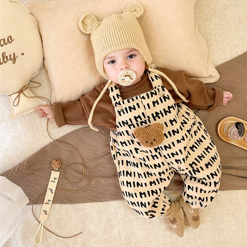 shoplittleswan - Baby Bear Adjustable Striped Overalls
