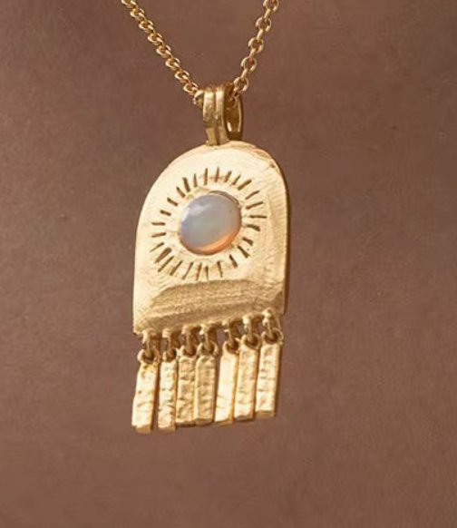 HoopLa - Sol Fringe- Opal Open Door Amulet Necklace