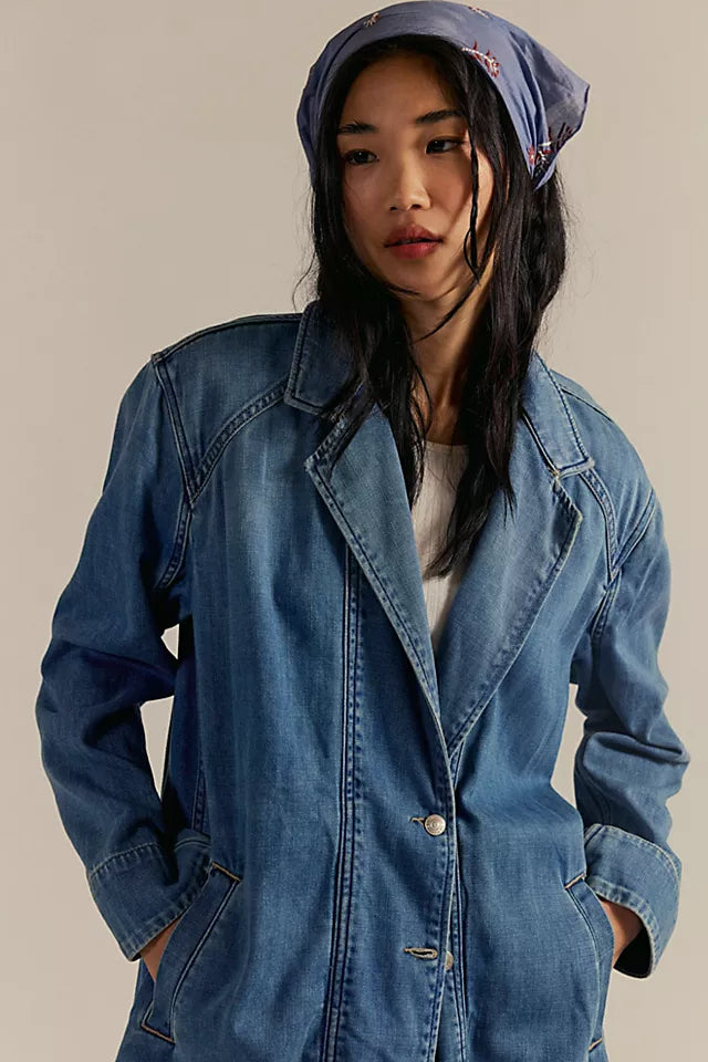 MONIQUE INDIGO DUSTER / SUNLIGHT BLUE