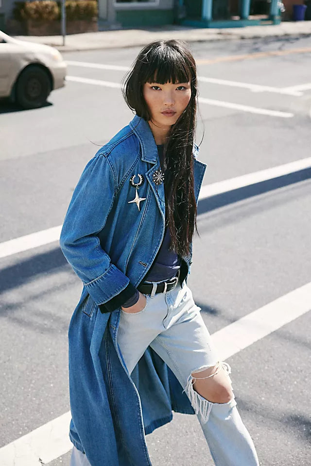 MONIQUE INDIGO DUSTER / SUNLIGHT BLUE