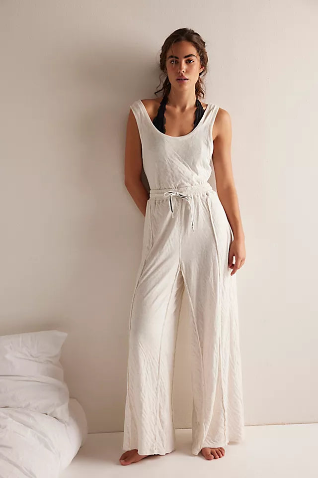 WAIT A MINUTE ROMPER / OATMEAL COMBO