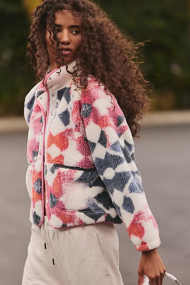 Hit The Slopes Printed Fleece Jacket