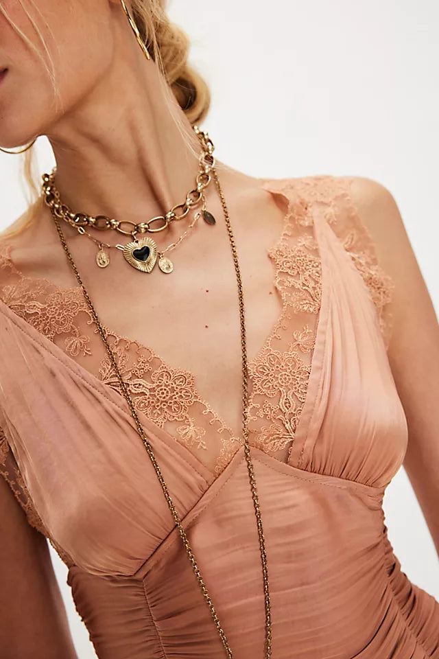 ELENA LACE TANK / PEACHED COPPER