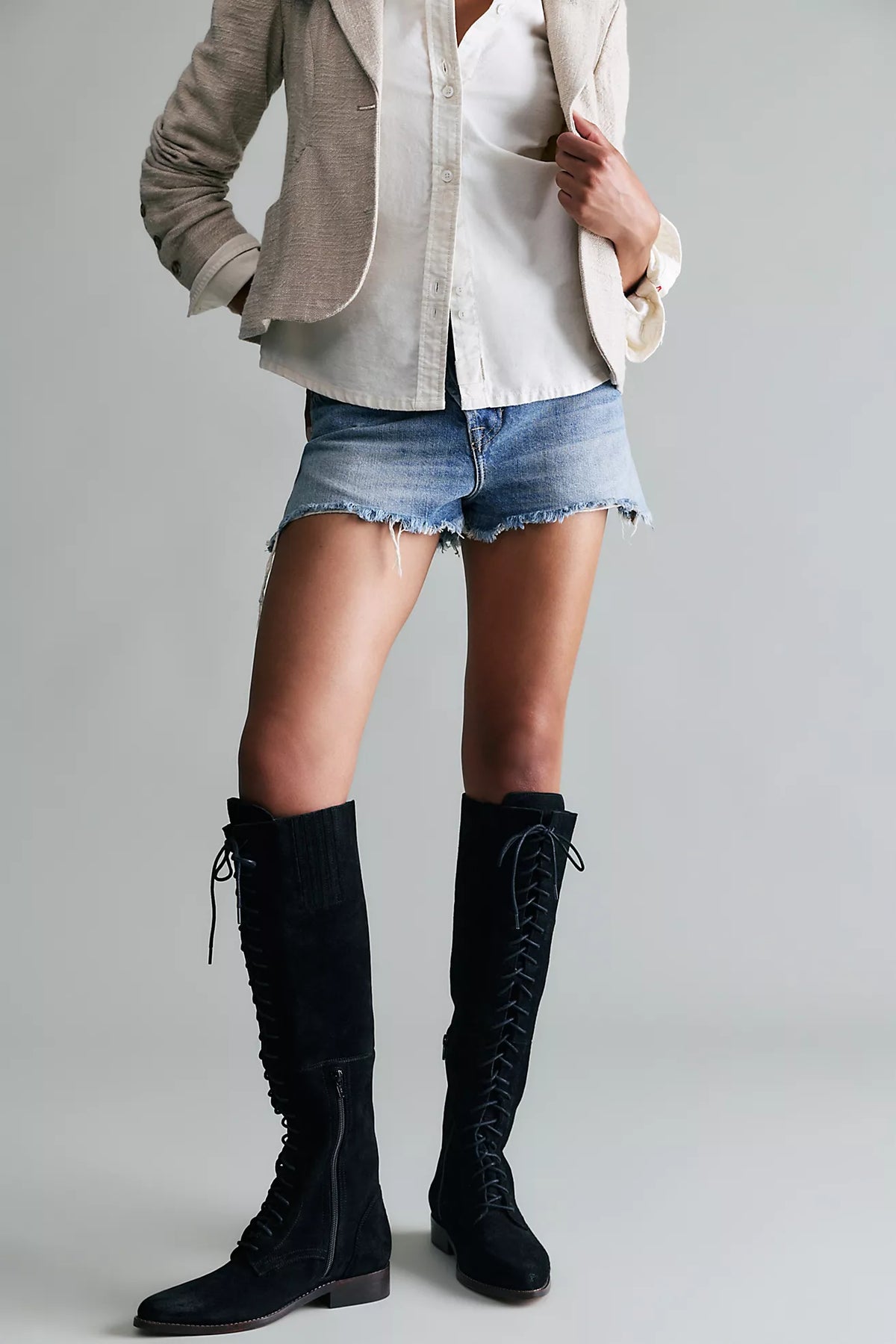 Davey Over-The-Knee Lace-Up Boots