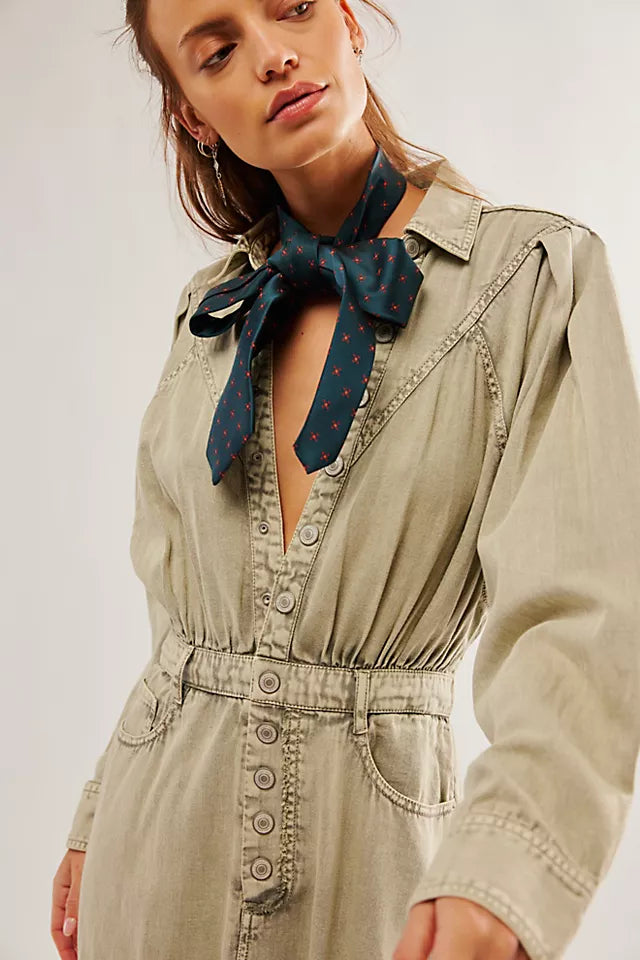 Mad Love Denim Midi Dress