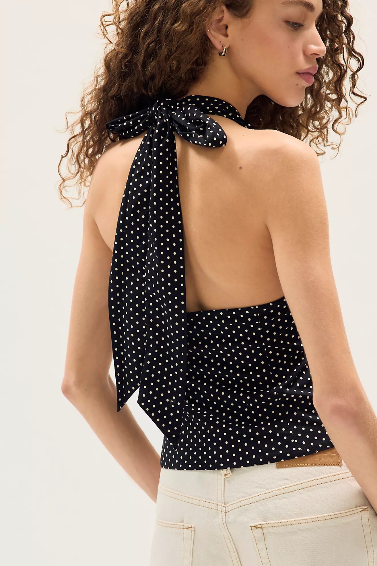 RAMONA PRINTED HALTER / BLACK COMBO /