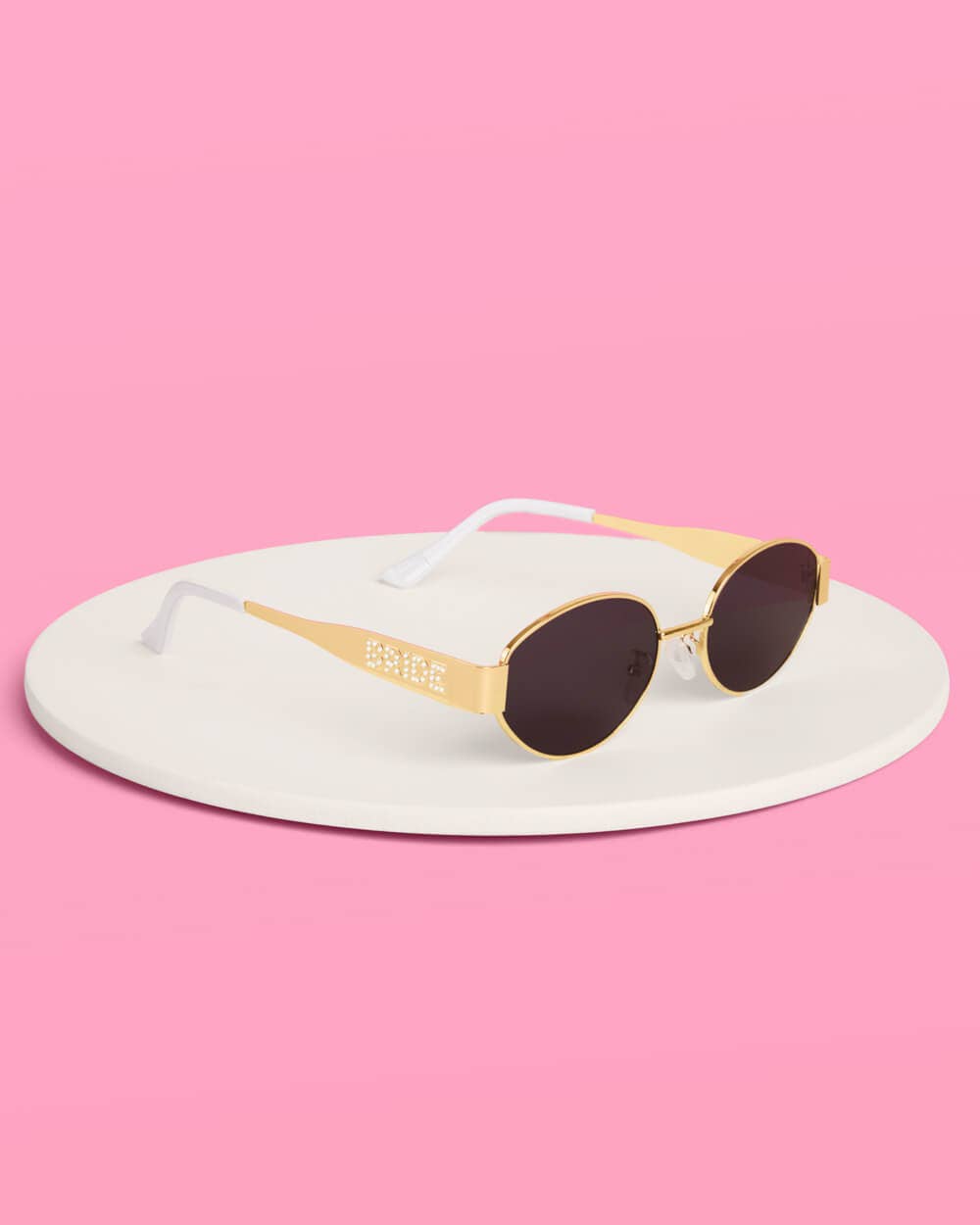 xo, Fetti - Gold Metal Bride Sunglasses | gold bride pearl bachelorette