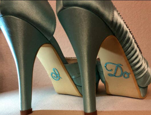 Classy Bride - "I Do" Rhinestone Shoe Applique