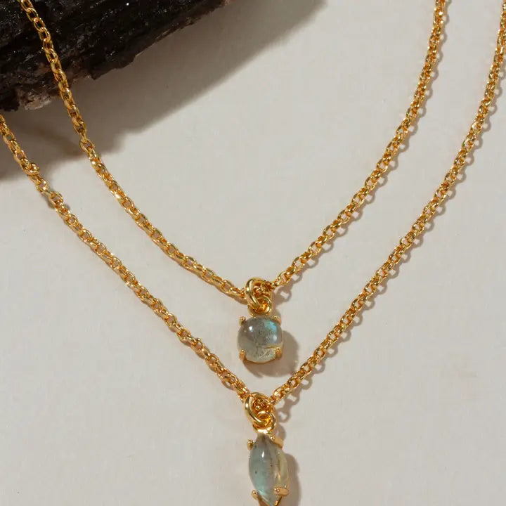 Four Letter Word Necklace - Labradorite