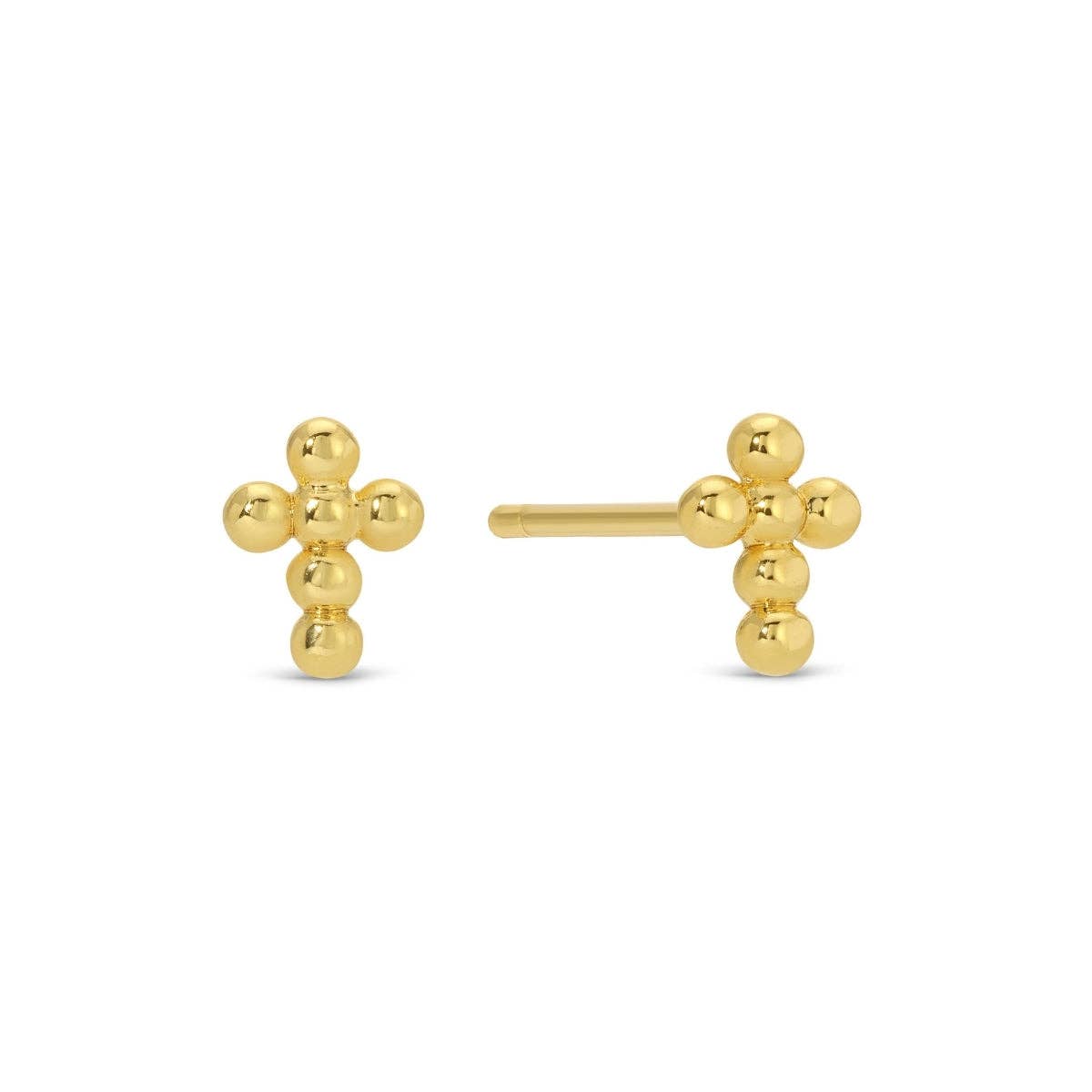 Splendid Iris - Petite Dot Cross Stud Earrings on Red Velvet Tag
