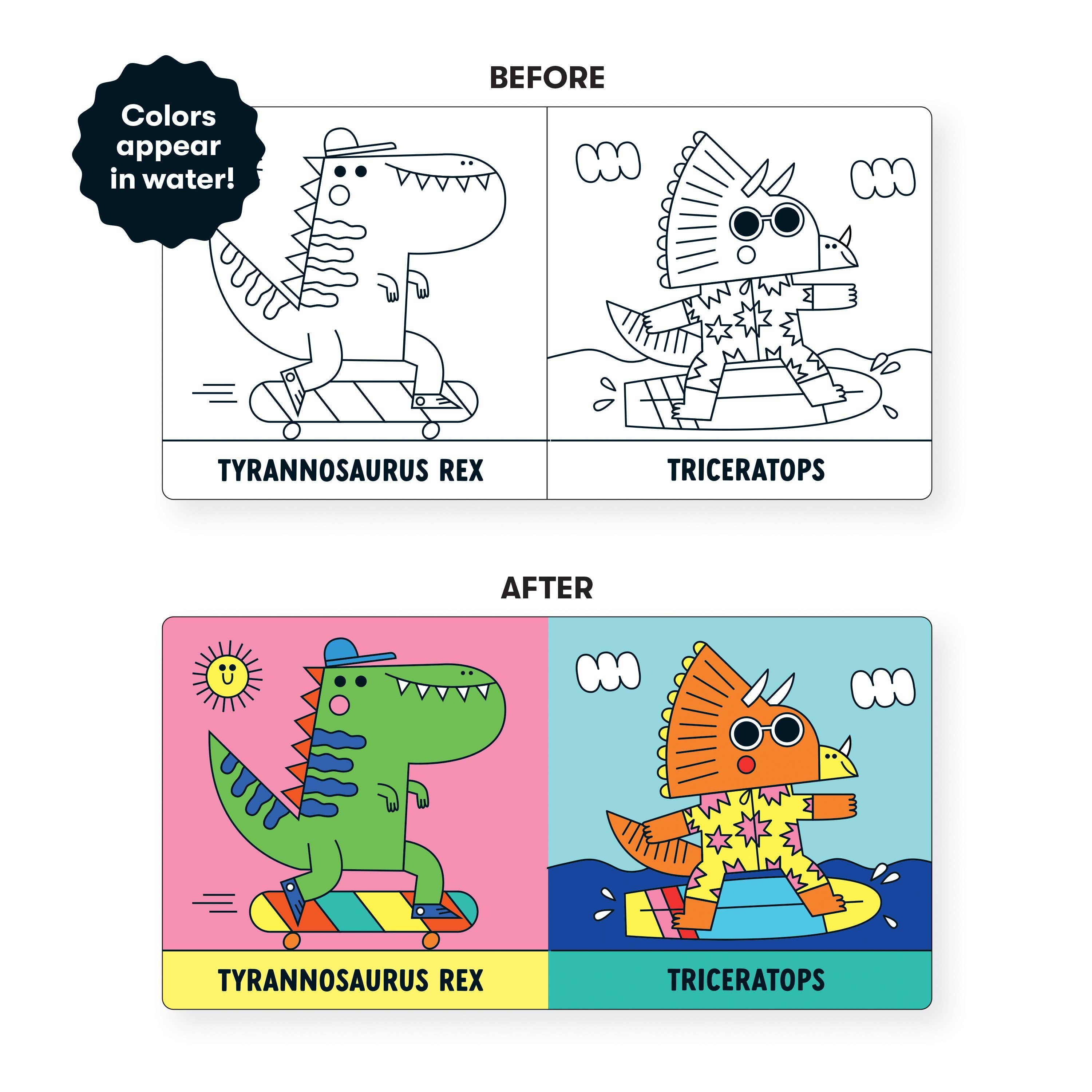 Chronicle Books - Rub-a-Dub Dinos! Color Magic Bath Book