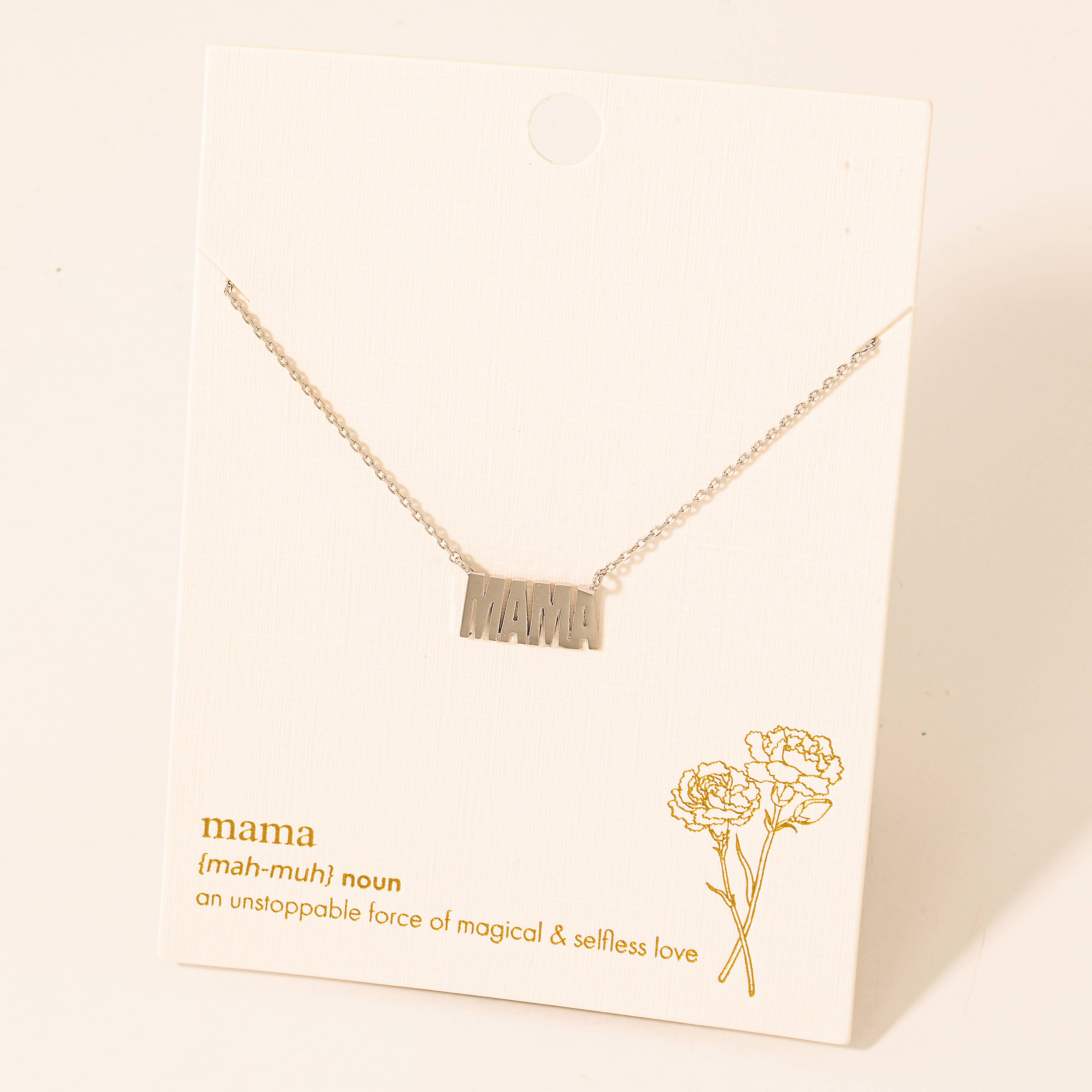 Mama Pendant Chain Necklace