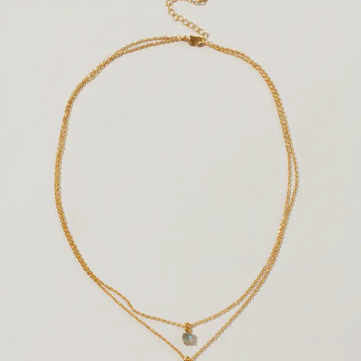 Four Letter Word Necklace - Labradorite