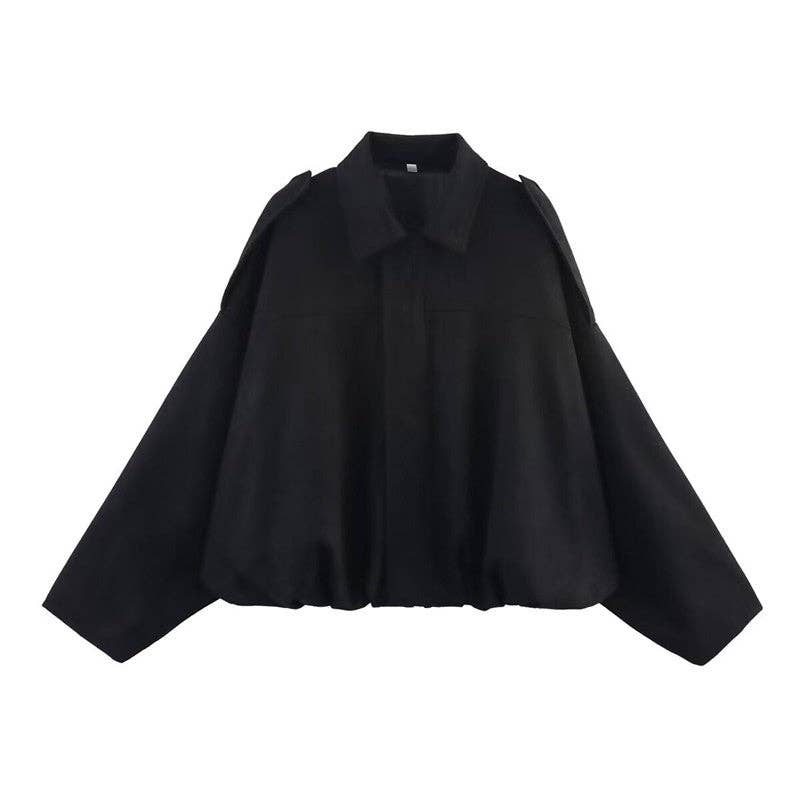Sheer Trend - Pure Suede Notch Collar Jacket