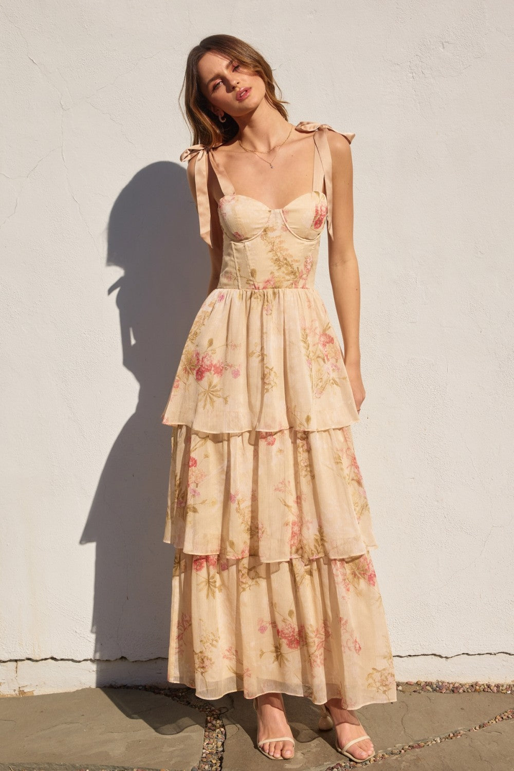 Have My Heart Corset Layered Maxi Dress