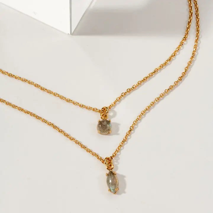 Four Letter Word Necklace - Labradorite