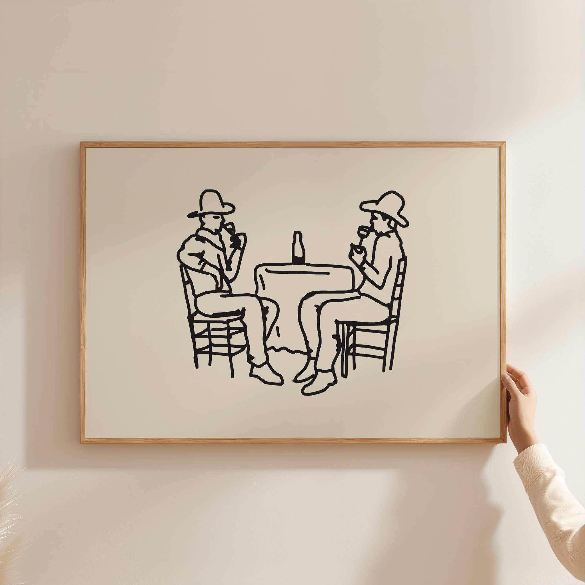 Tumbleweed Design Studio - Cowboys & Wine Western Art Print Retro Vintage Home Decor