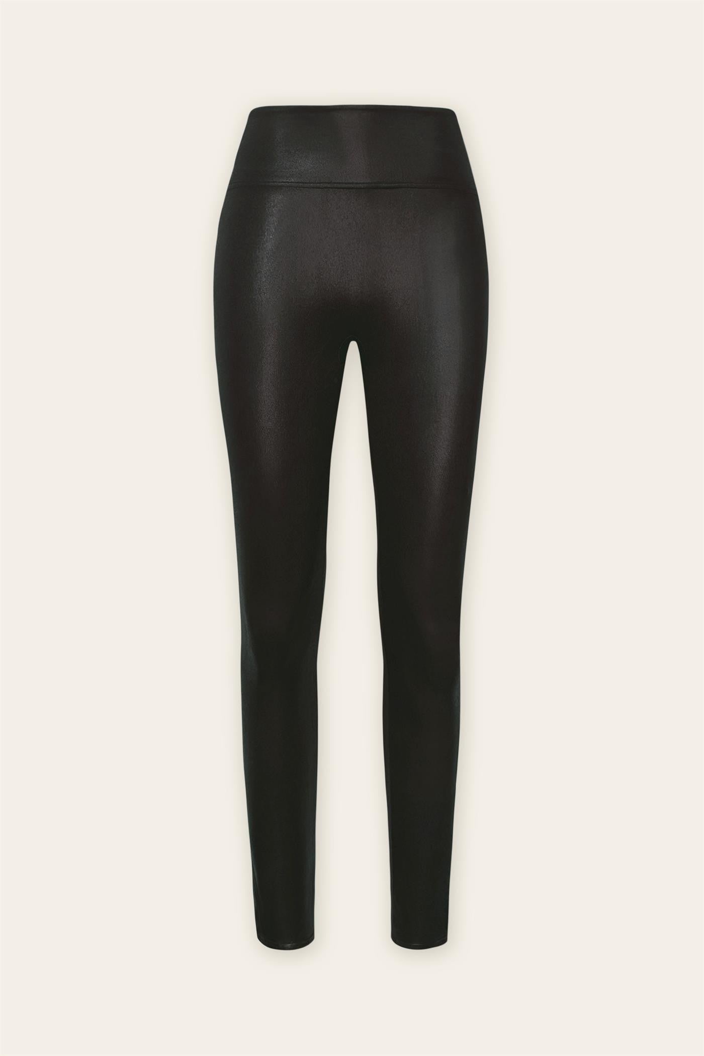 Faux Leather High-Waisted Leggings