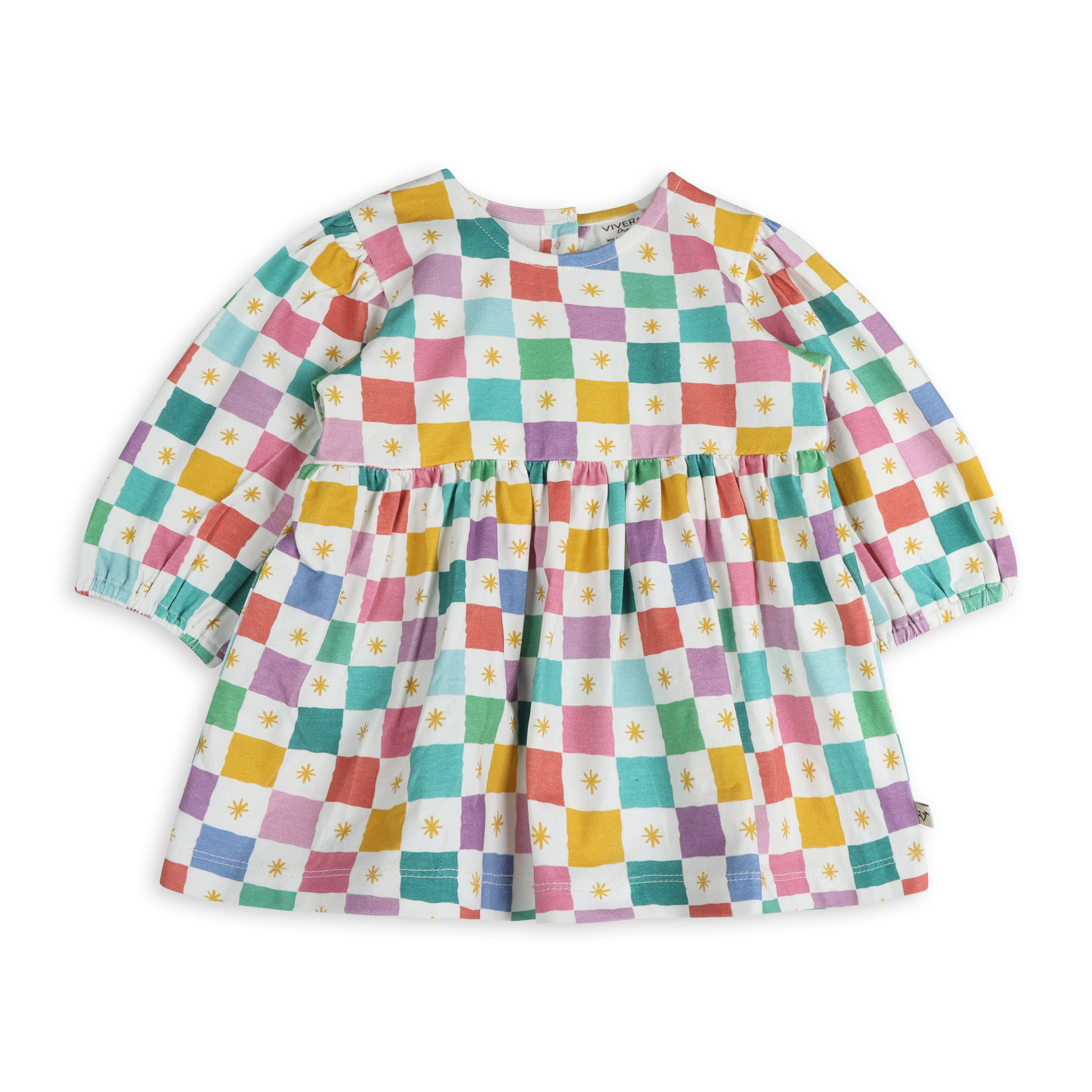Viverano Organics - Colorful Checks Baby Dress & Bloomer (Organic Jersey)