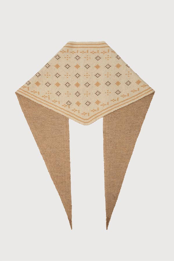 SAACHI - Foulard Knit Triangle Scarf