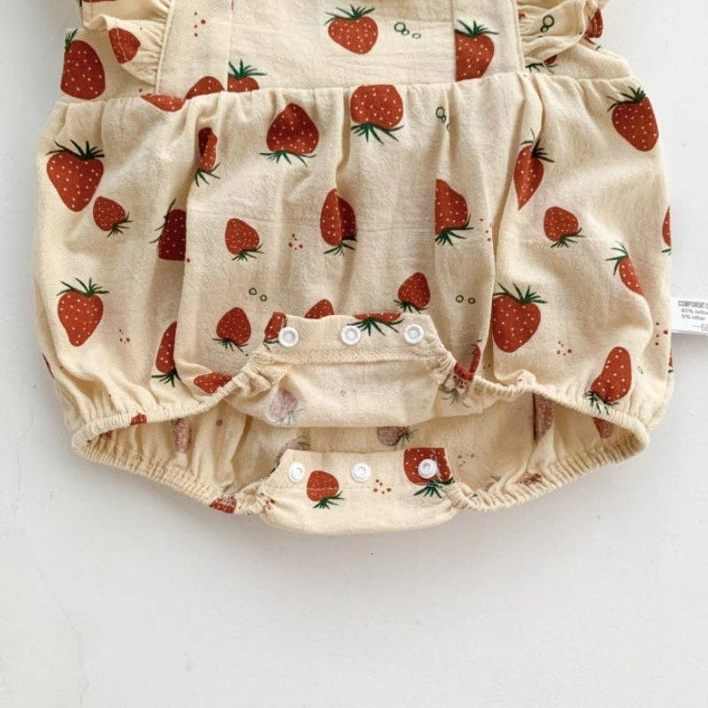shoplittleswan - Baby Girl Strawberry Tank Bodysuit