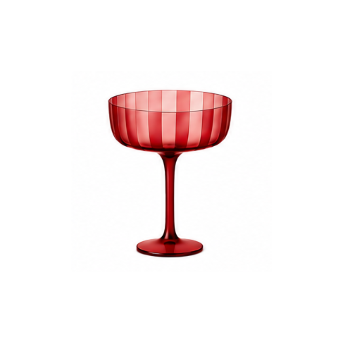 Emergency Confetti - Stripe Coupe Glass