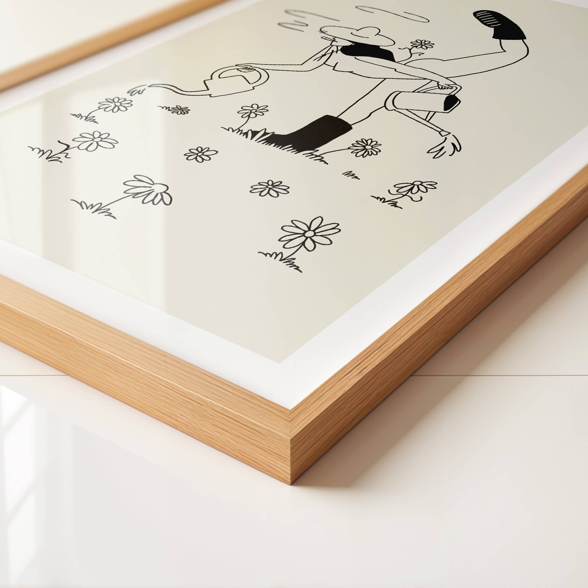 Tumbleweed Design Studio - Gardening Minimal Retro Wall Art Print Vintage Home Decor